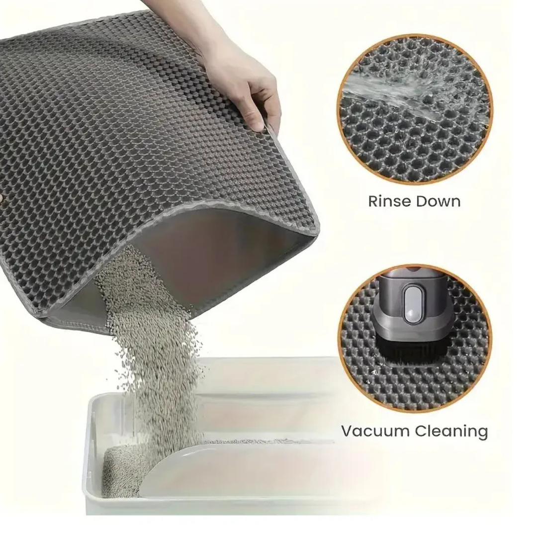 Alfombra Doble Para Arenero Gatos Talla S 45 30cm-3