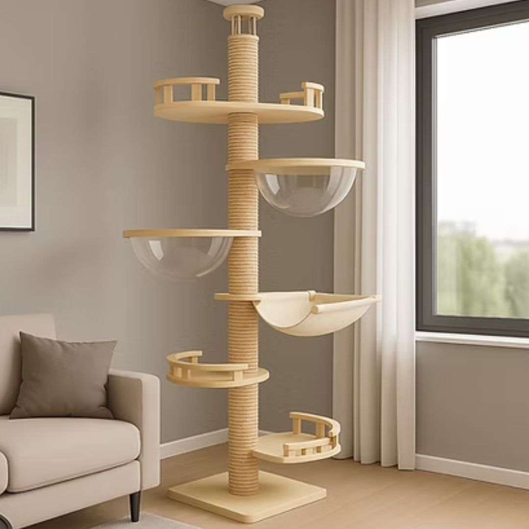 Torre Rascador Para Gato Tipo Arbol De Ajustable-2
