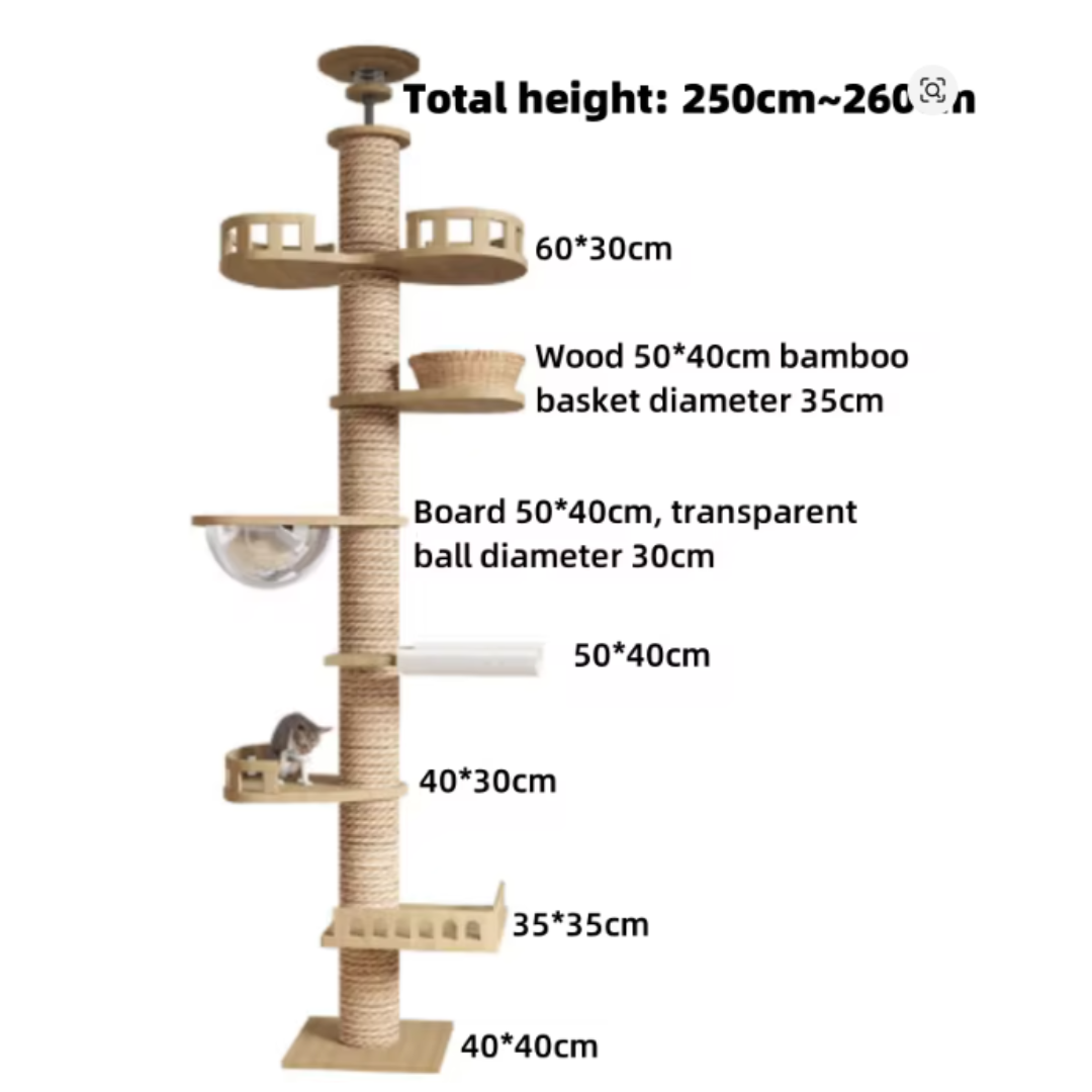 Torre Rascador Para Gato Tipo Arbol De Ajustable-3
