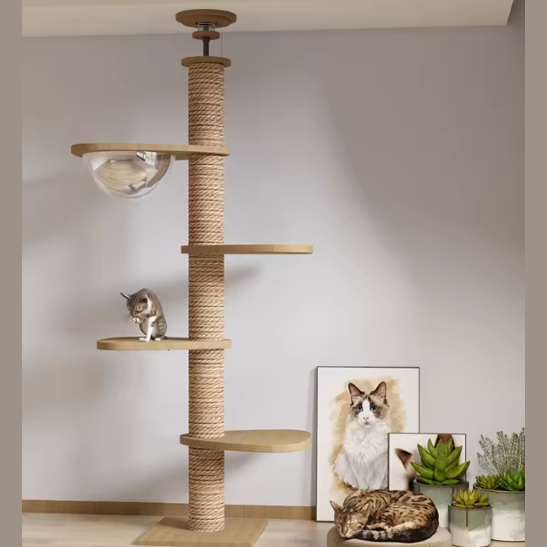 Torre Rascador Para Gato Tipo Arbol De Ajustable-4