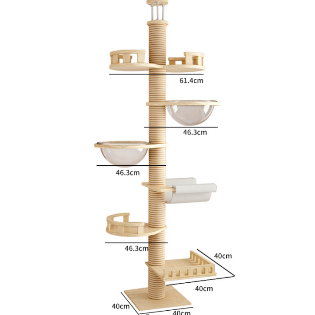 Torre Rascador Para Gato Tipo Arbol De Ajustable-7