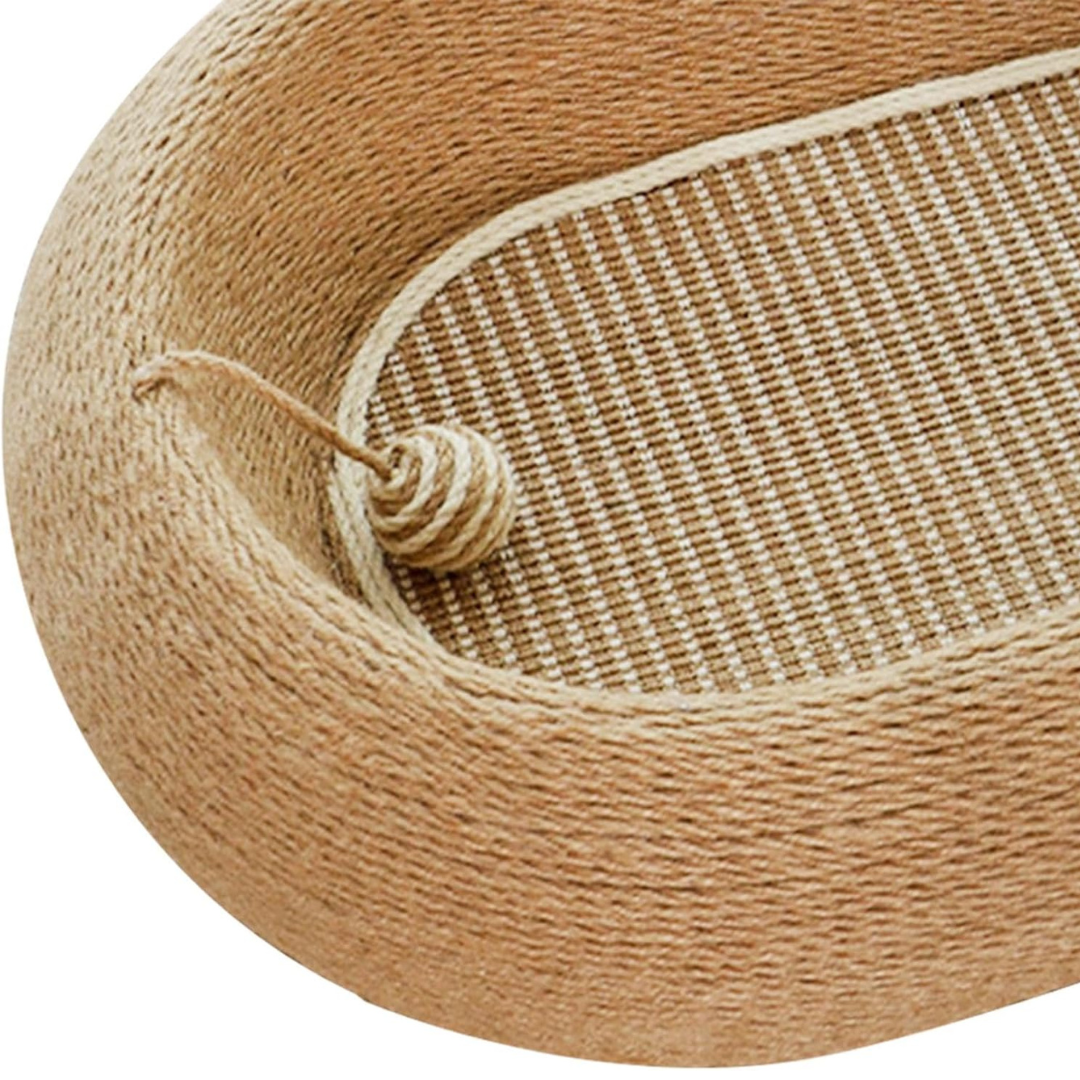 Cama Rascadora De Sisal Para Gatos De Forma Ovalada-5