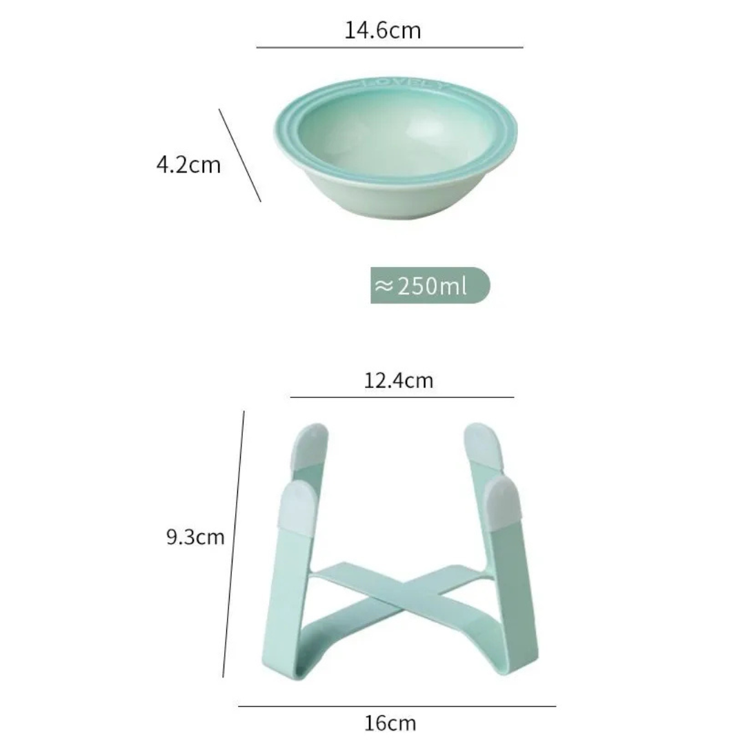 Plato Cer mica Alto Para Mascota Gato Perro Peque o-3
