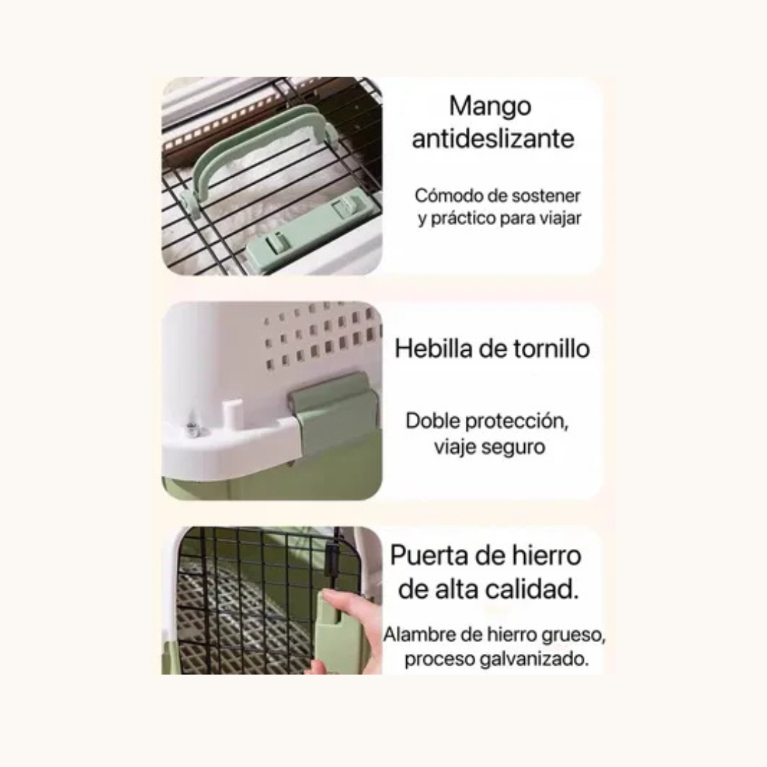 Jaula Canil De Transporte Con Ventanas Met licas M 58cm-3