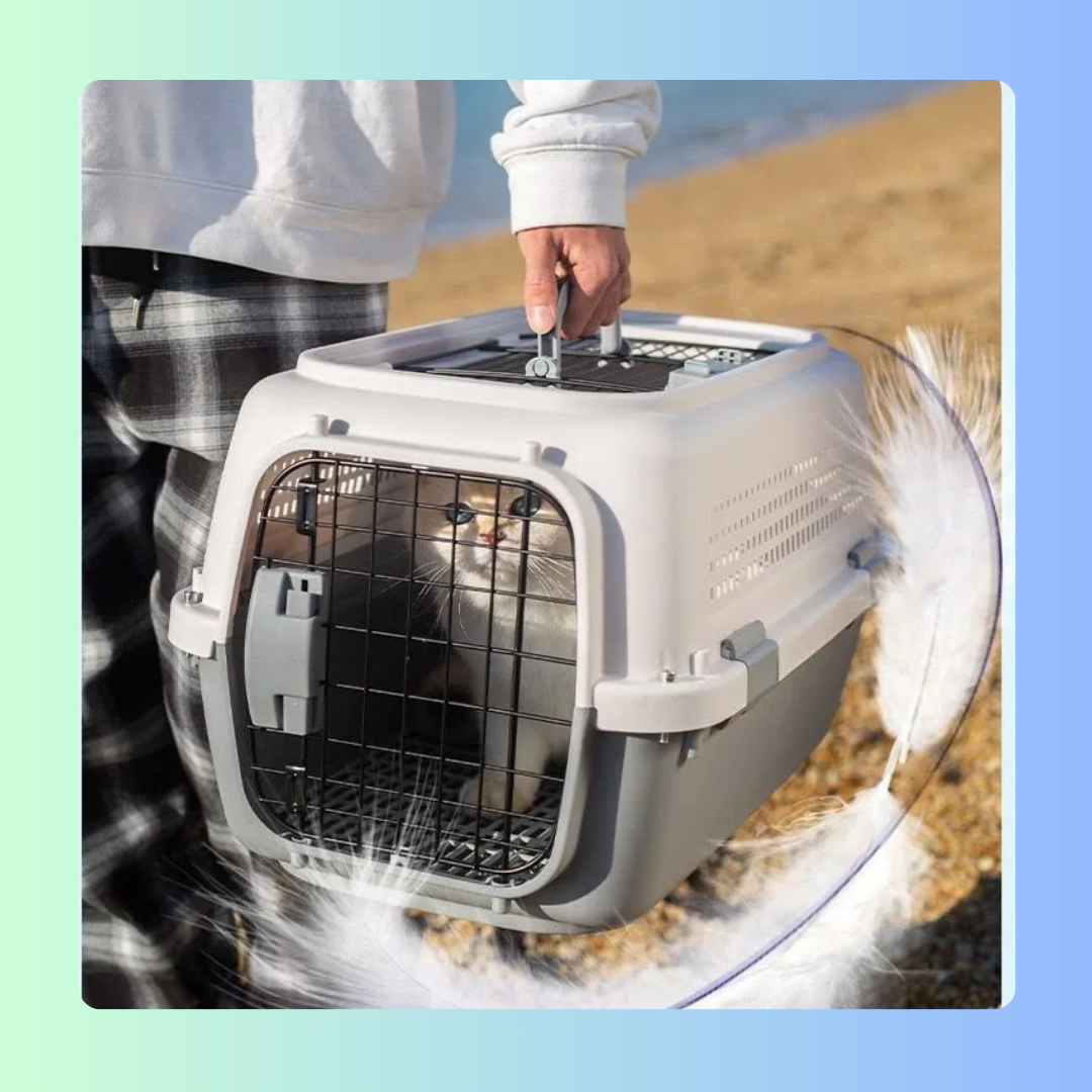 Jaula Canil De Transporte Con Ventanas Met licas M 58cm-5
