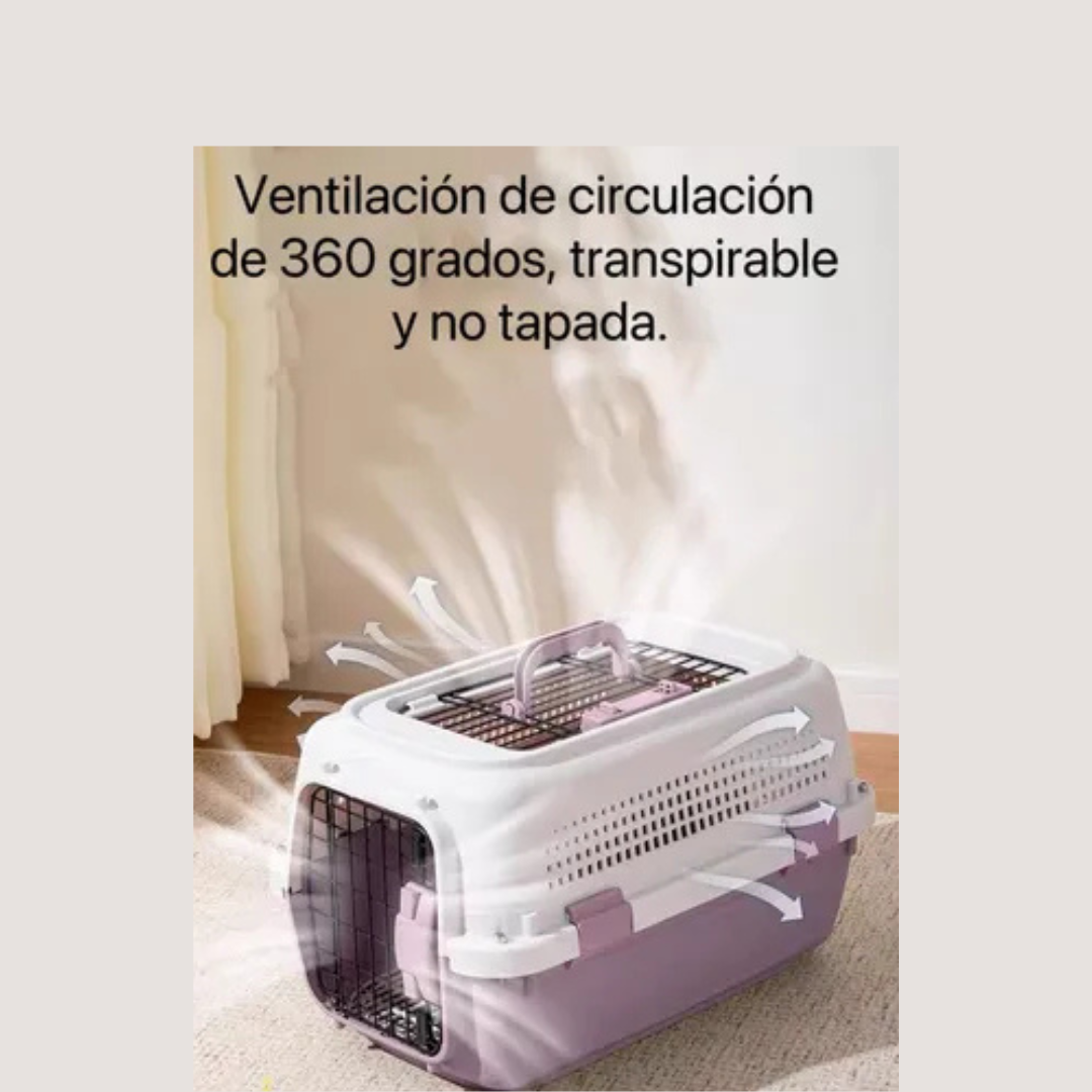 Jaula Canil De Transporte Con Ventanas Met licas M 58cm-6