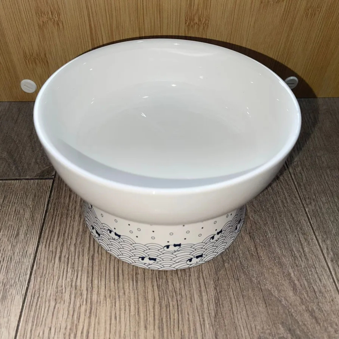 Plato De Ceramica Estampados Para Mascotas Perros Gatos Blanco-2