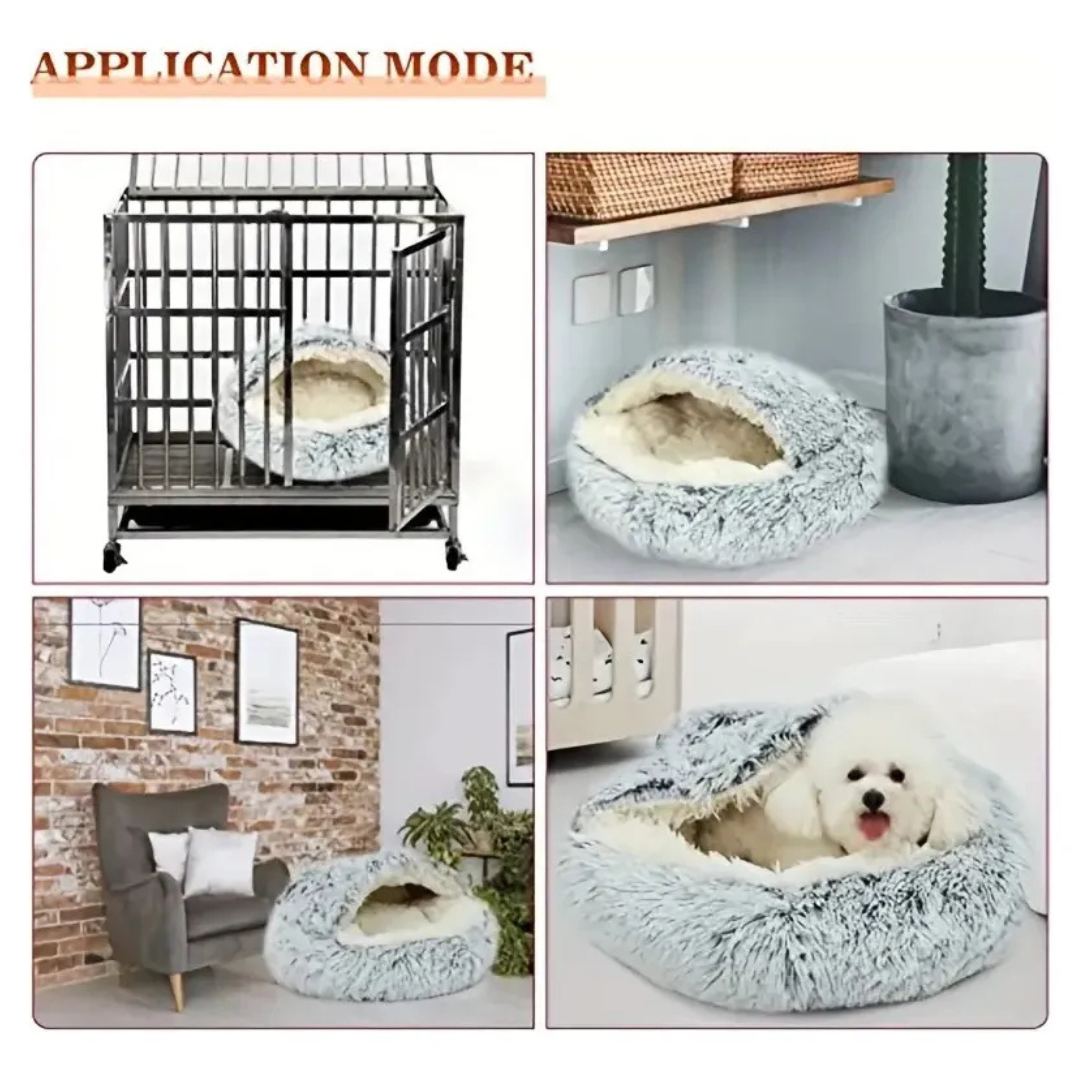 Cama Acogedora Semicerrada Antiestr s Para Macotas-4