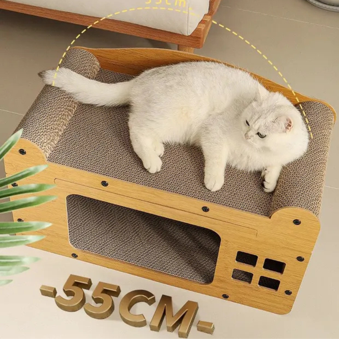 Rascador Grande De Cart n Tipo Casa Para Gatos Antiestres Marr nRascador Grande De Cart n Tipo Casa-2