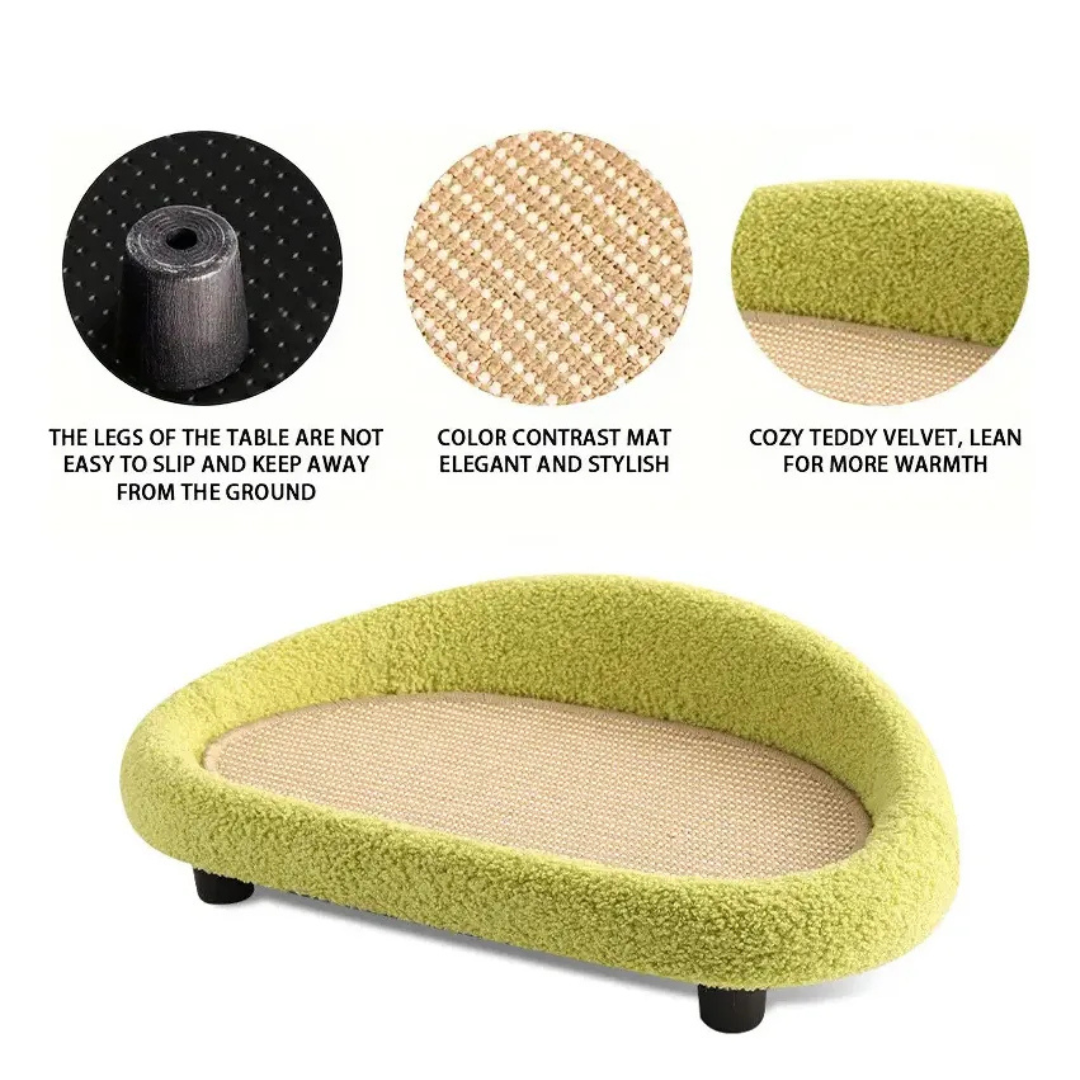 Rascador Y Cama Tipo Sofa 60cm Para Mascota Gato Perro-5