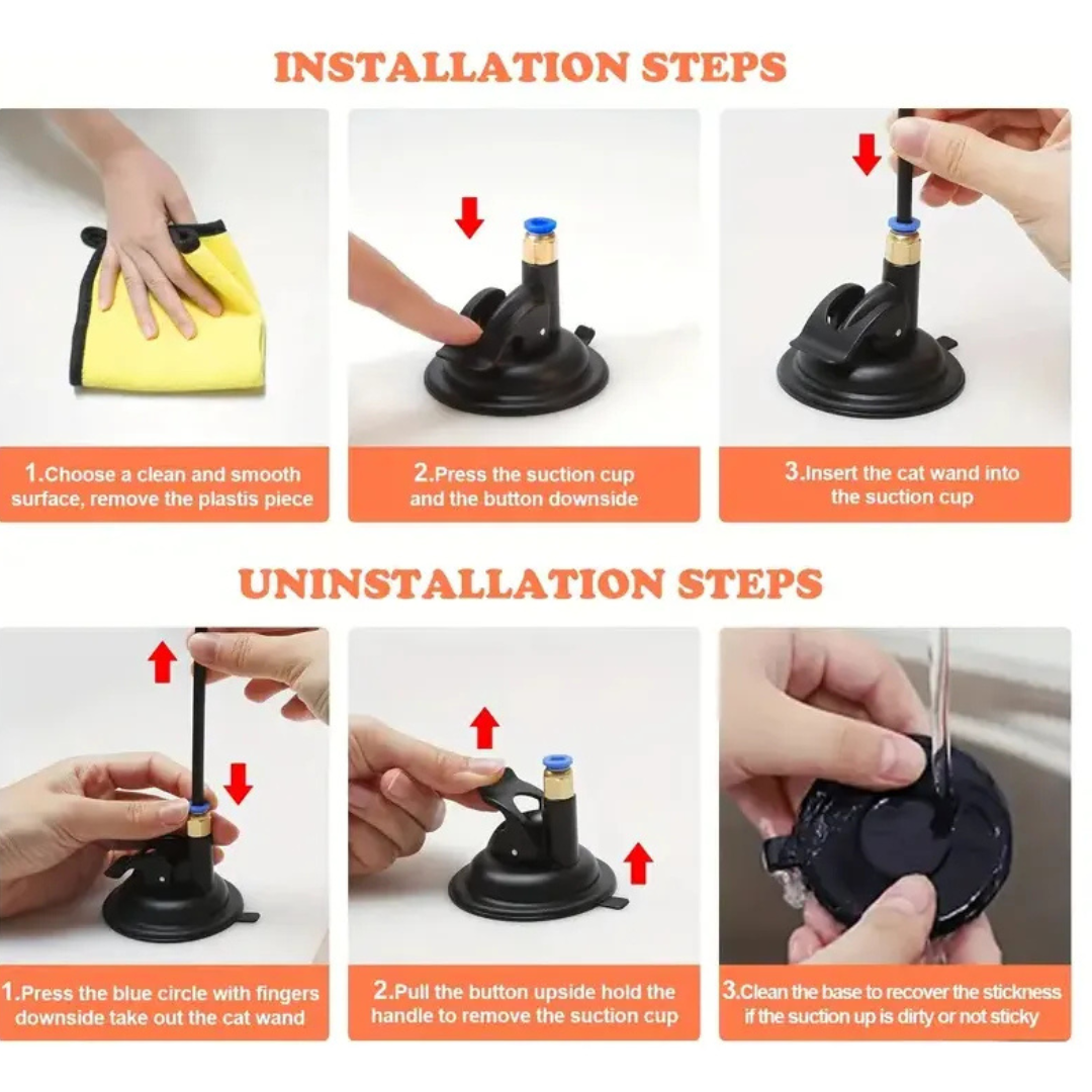 Juguete De Palo Interactivo 3pcs Plumas Gato-2