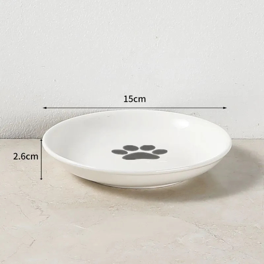 Plato Alto de Cer mica Estilo Europeo Para Perros Y Gatos-2