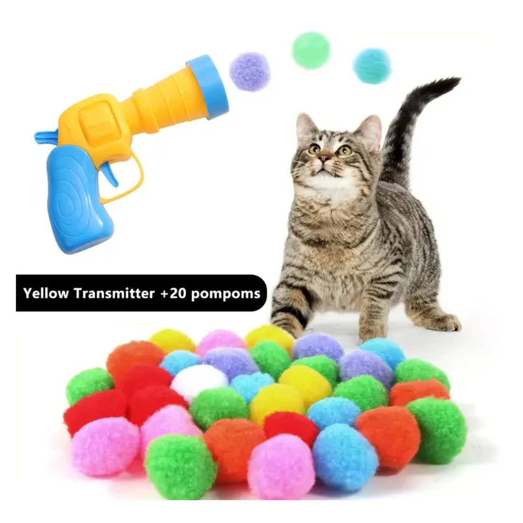 Set De Juguetes Interactivos Para Gatos 30pcs Bolas Peluche Como Foto-4
