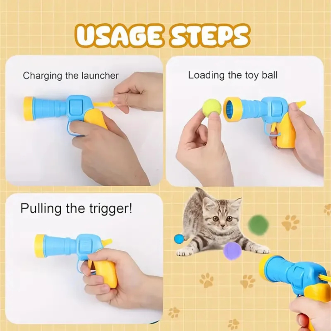 Set De Juguetes Interactivos Para Gatos 30pcs Bolas Peluche Como Foto-7