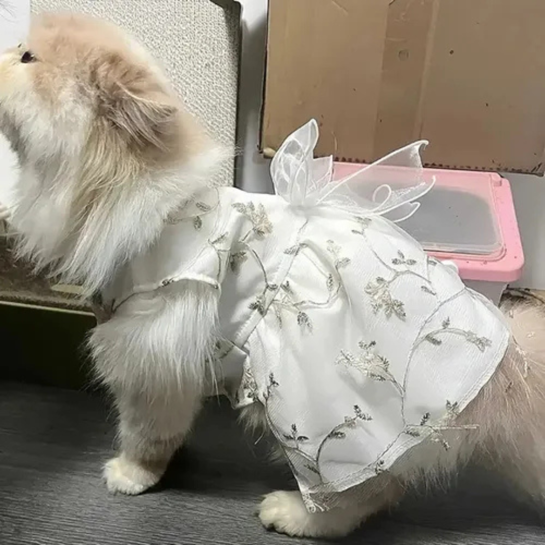 Ropa Vestido Elegante Para Mascota Perro Y Gato M-4