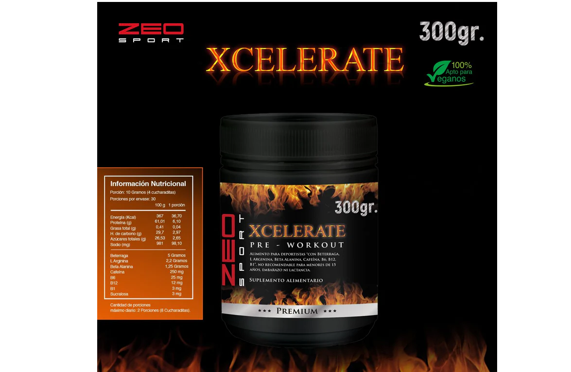 XCELERATE, PRE ENTRENO en polvo-2