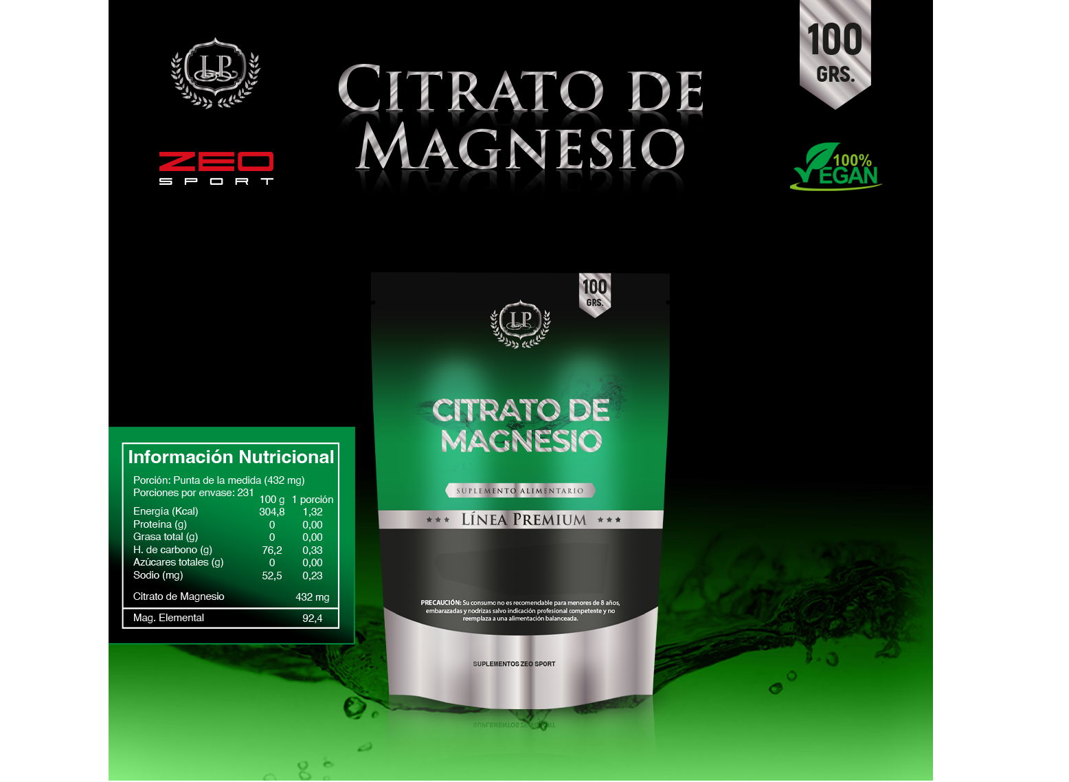 Citrato de magnesio en polvo por 100 gramos-2