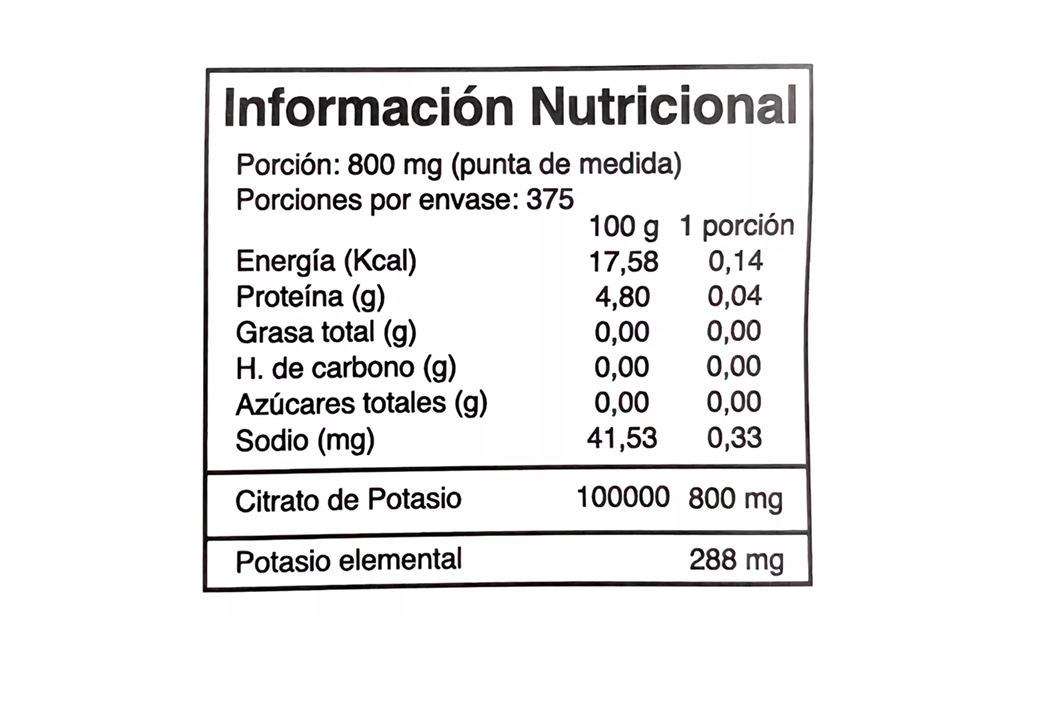 Citrato de potasio puro -1
