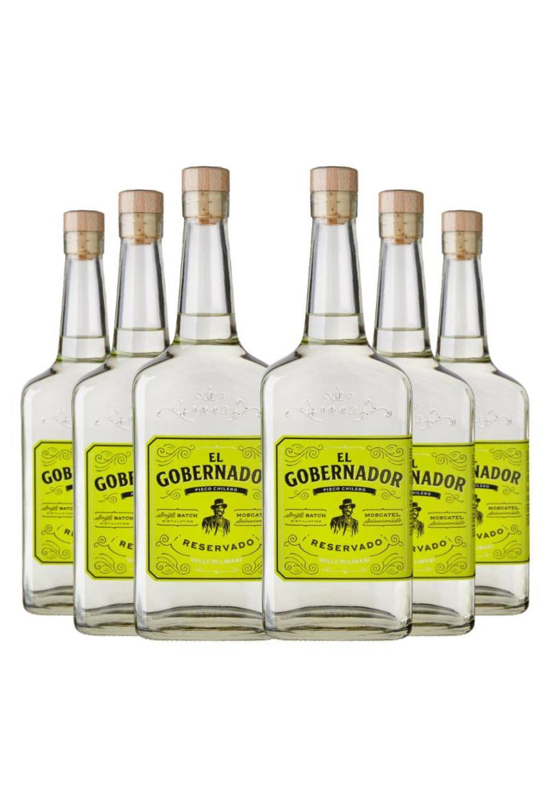 6 Pisco Gobernador, 700ml.-0