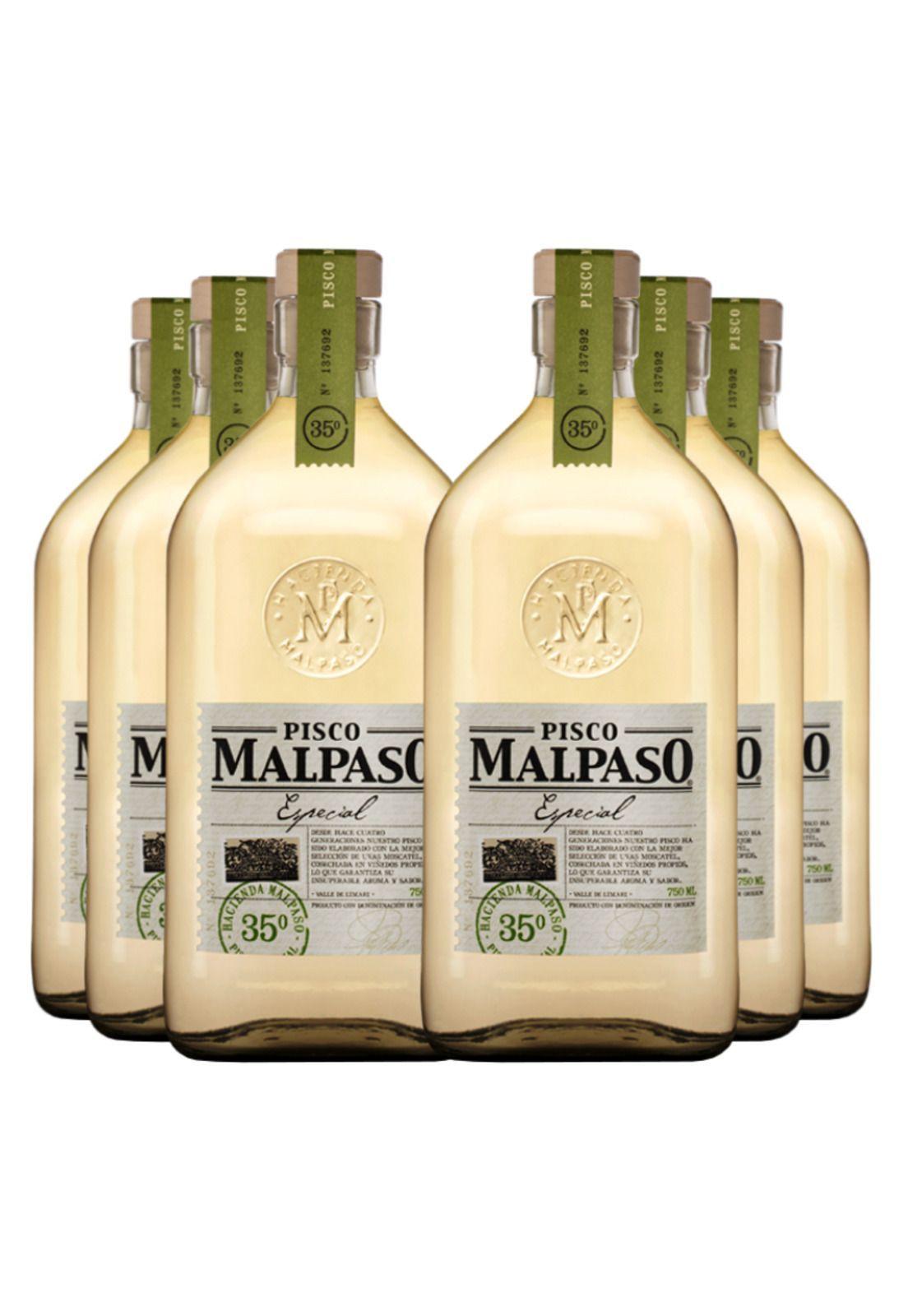 6 Piscos Mal paso Especial (700ml. 35%)-0