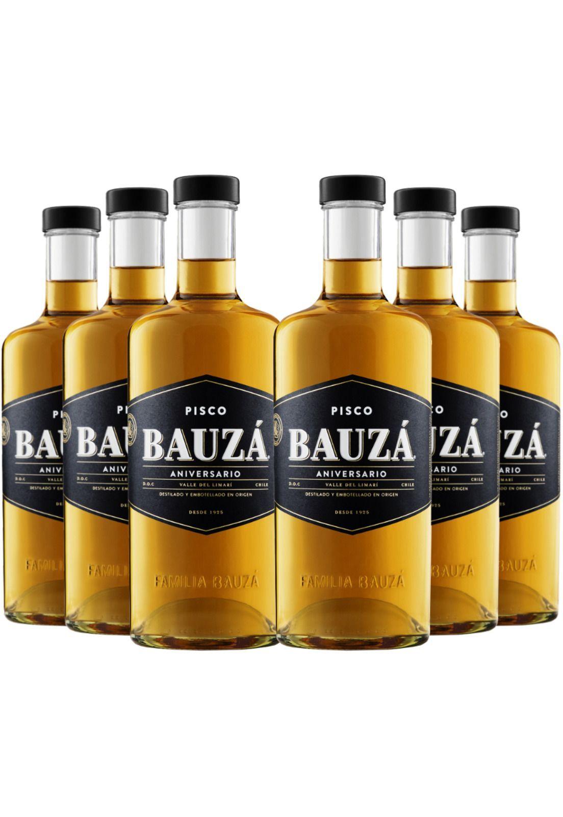 6 Piscos Bauza Aniversario (750ml. 40%)-0