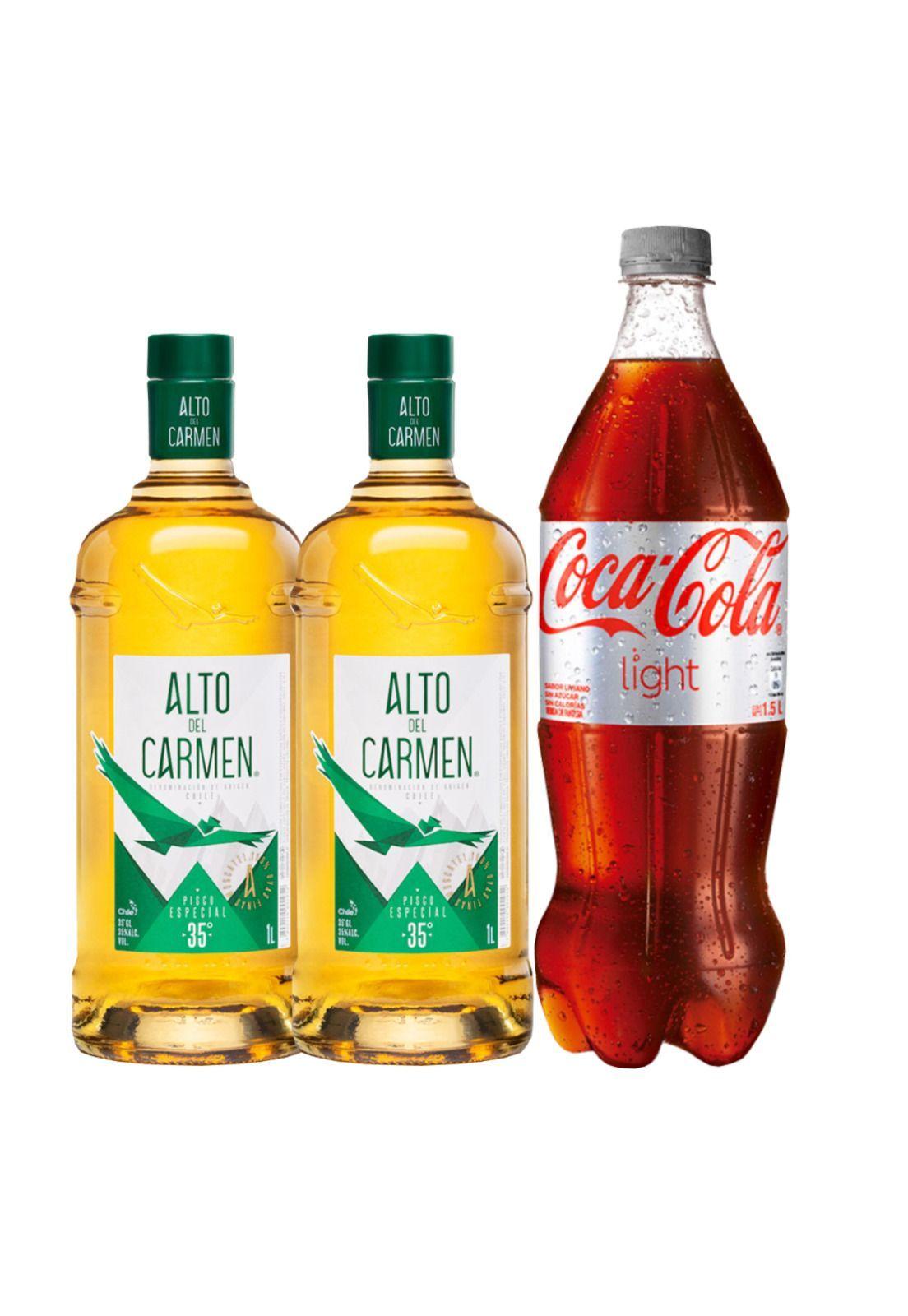 Promo 1: 2 Alto Del Carmen 35°1L + 1 C. Cola L 1.5L-0