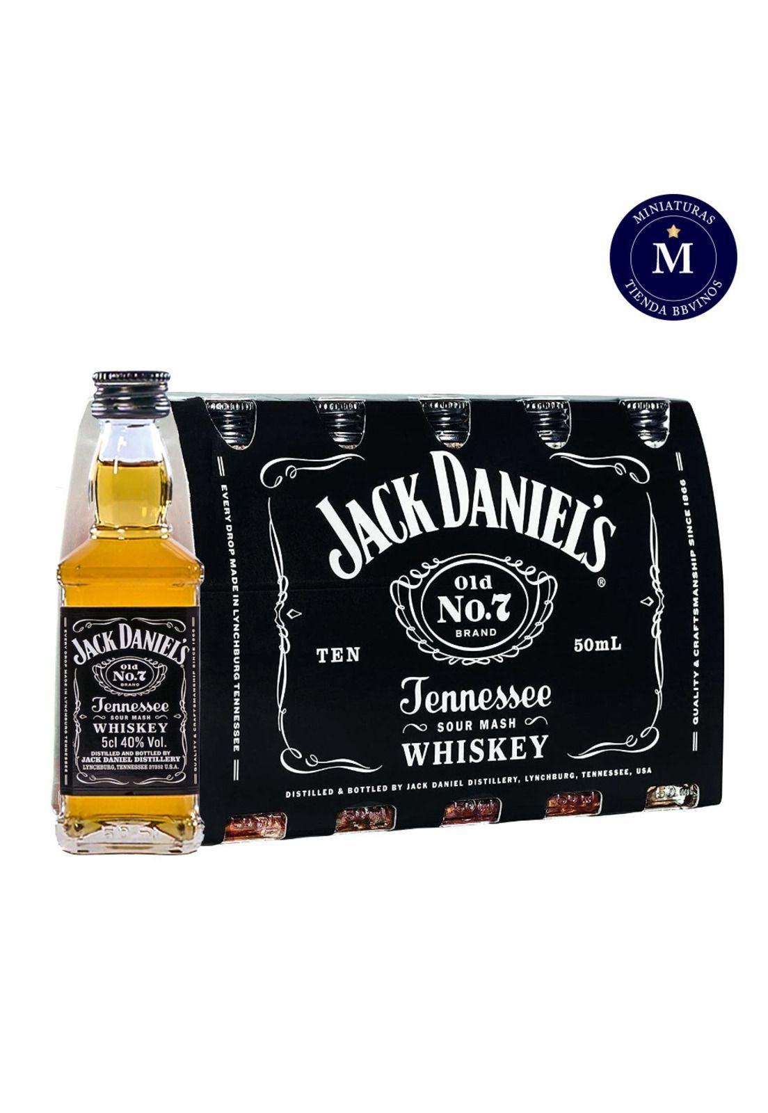 10 Miniaturas Whisky Jack Daniels Nº7, Miniatura (50 ml)-0