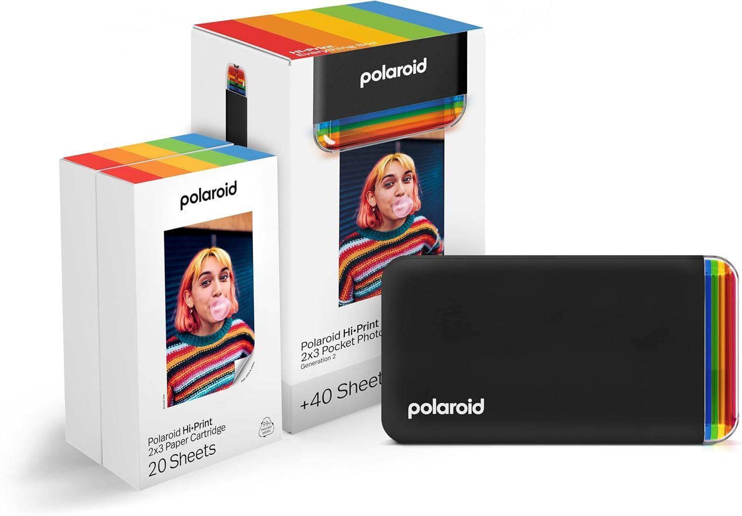 Set Impresora de Fotos Polaroid Hiprint Portatil + 40 papeles-0