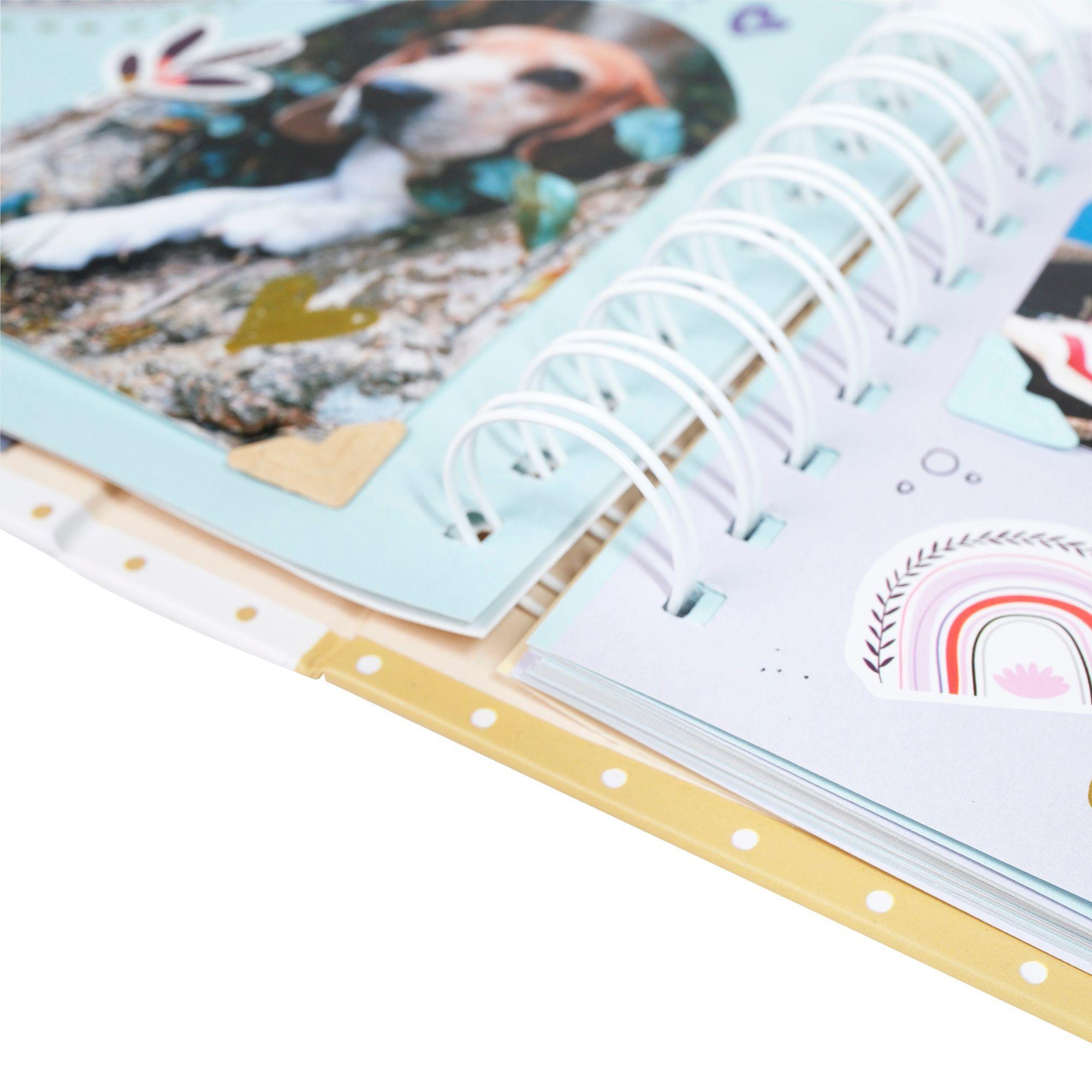 Álbum Fotos Scrapbook 64 Páginas 220gr Bicolor + Stickers-1