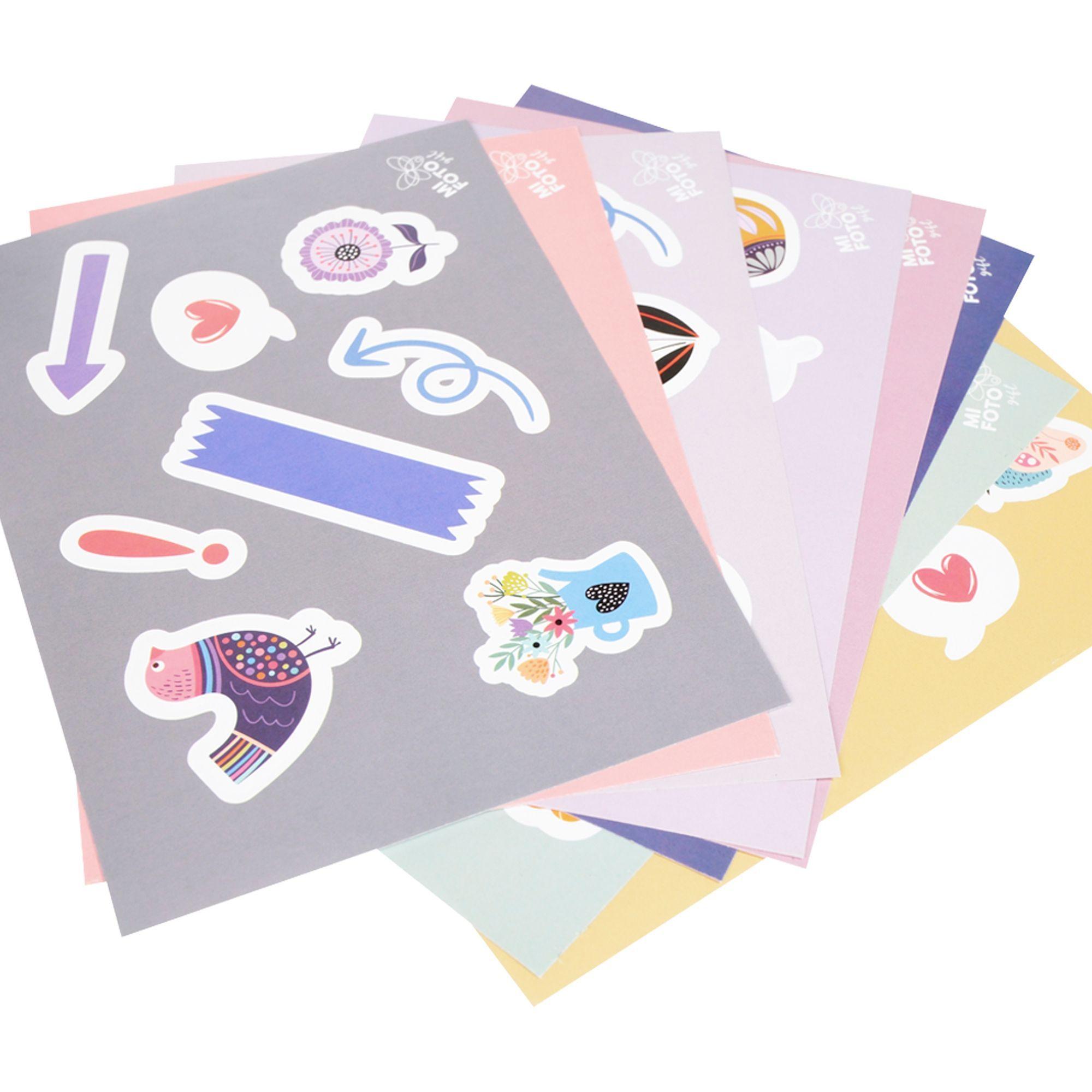 Álbum Fotos Scrapbook 64 Páginas 220gr Bicolor + Stickers-2