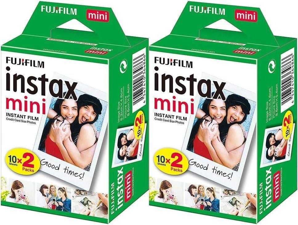 SET COMPLETO CÁMARA FUJIFILM INSTAX MINI 12 CELESTE +40 PELÍCULAS +ACCESORIOS-4