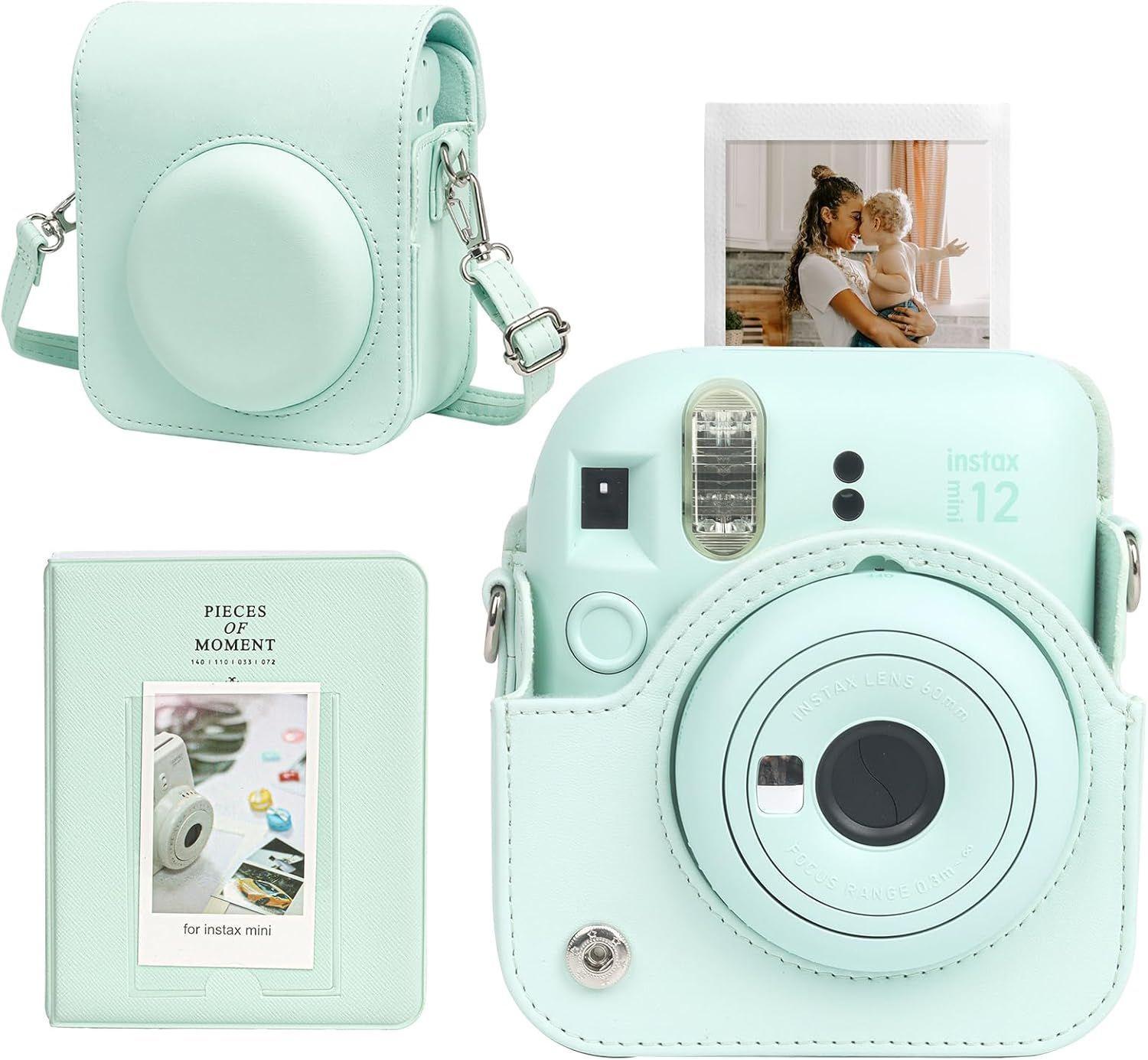 SET COMPLETO CÁMARA FUJIFILM INSTAX MINI 12 VERDE +40 PELÍCULAS +ACCESORIOS-2