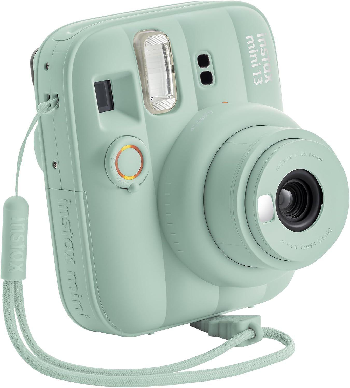 SET COMPLETO CÁMARA FUJIFILM INSTAX MINI 13 VERDE +40 PELÍCULAS +ACCESORIOS-3