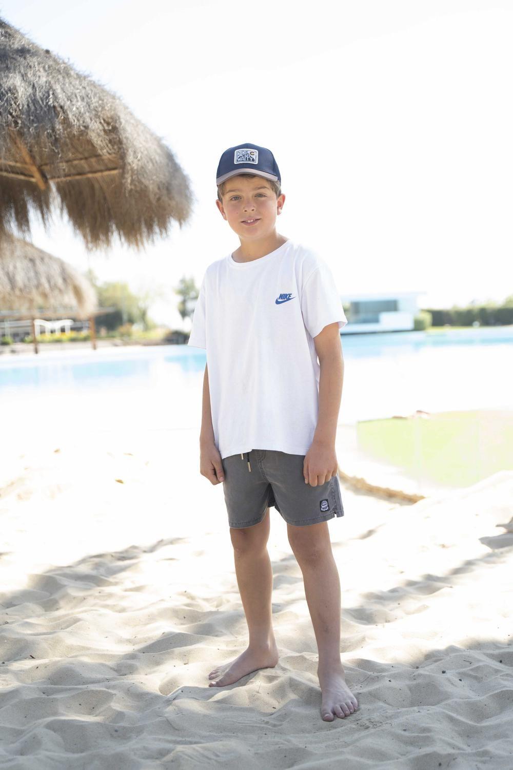 Traje de Baño Niño Gris Wappy Short con Bolsillos y Cordón-3