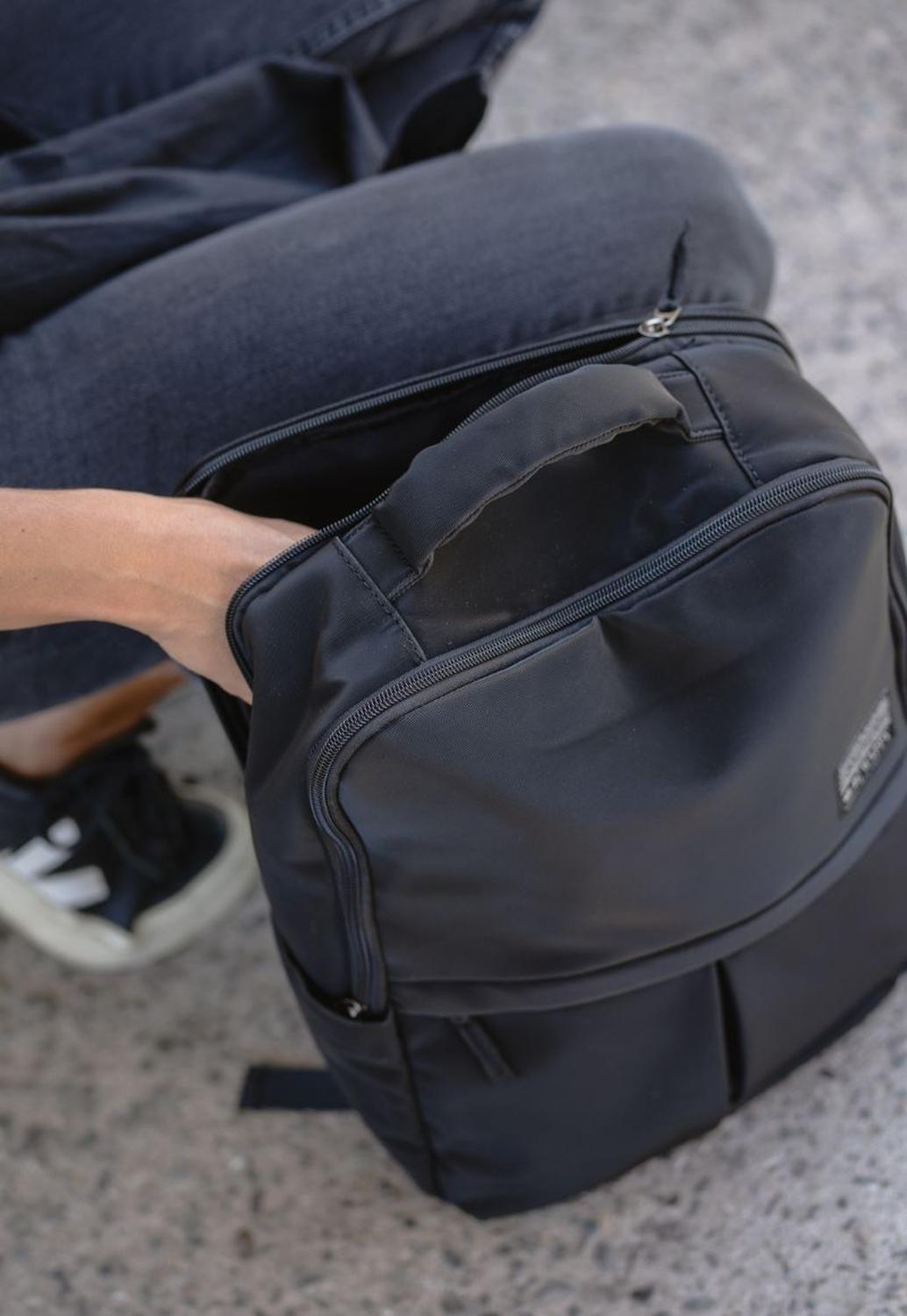 Mochila Mujer Negra Rubber Wappy-6