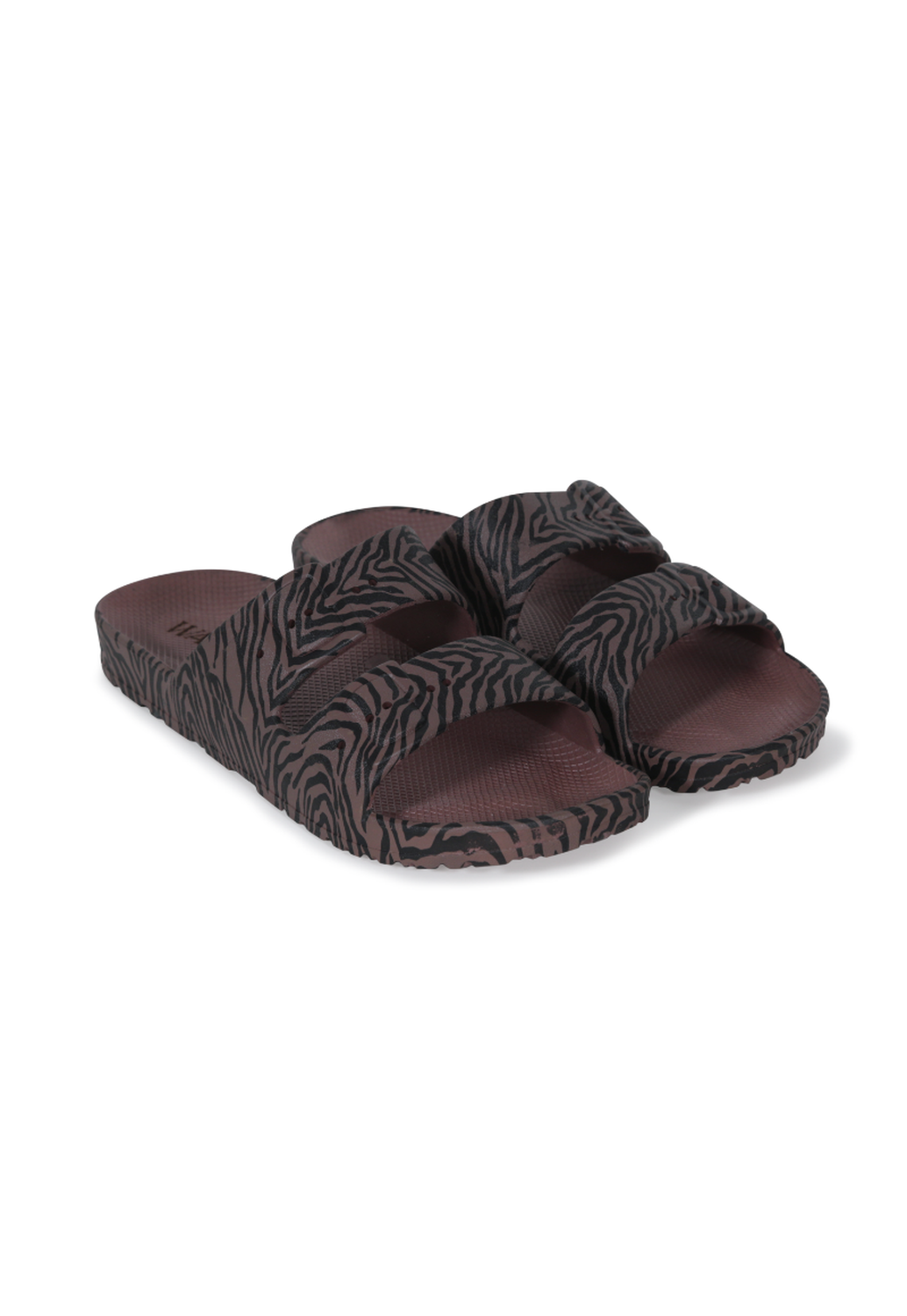 Sandalia Wappy Mujer Zebra Café Animal Print Resistente al Agua – Playa y Ciudad-2