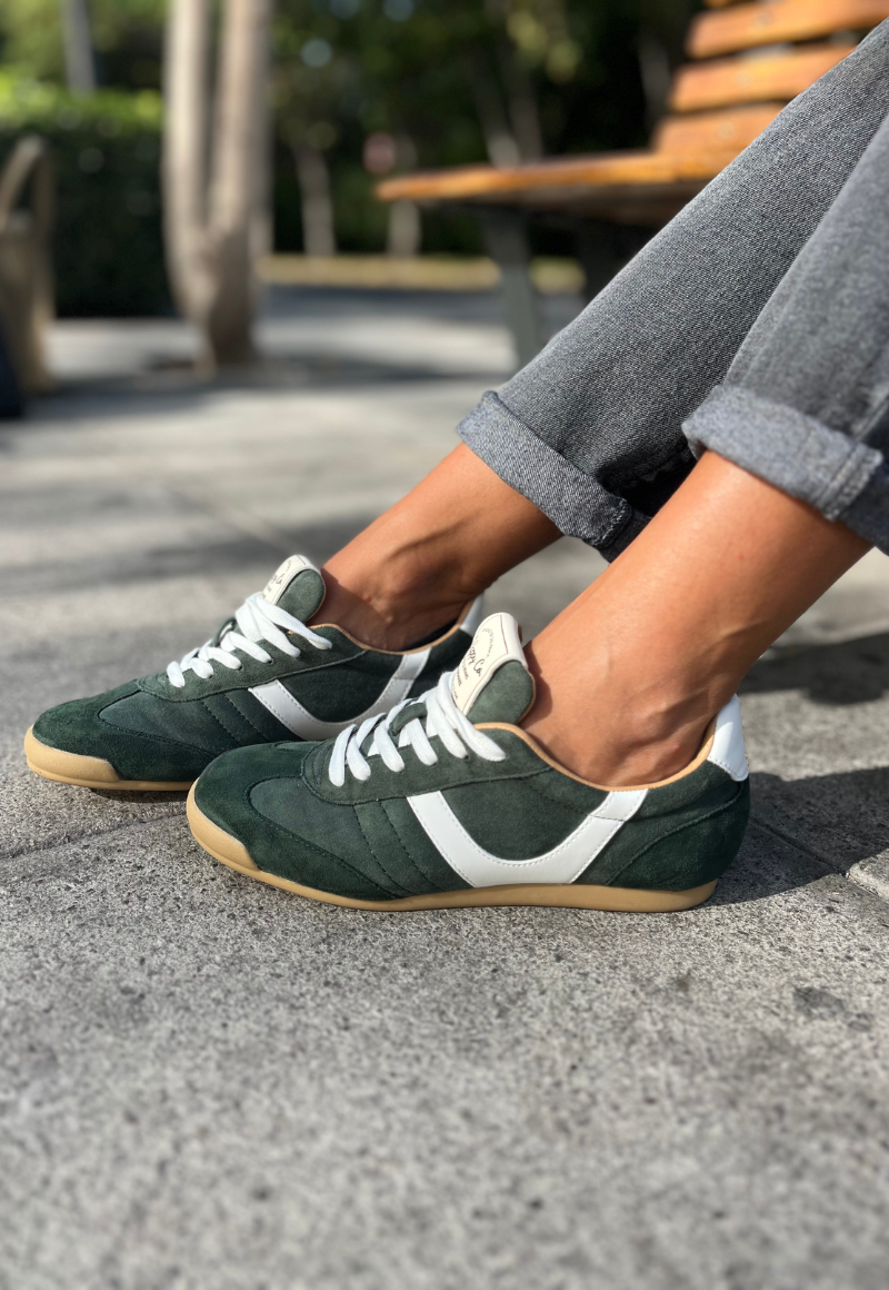 Zapatilla Mujer Urbana Retro Verde Wappy -2