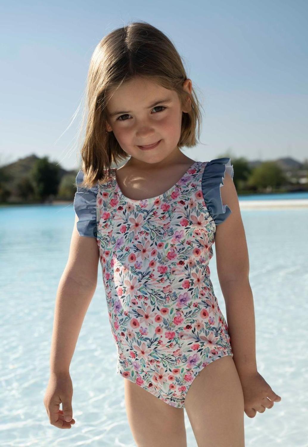 Traje de Baño Niña Wappy Terri Flores Verano-1
