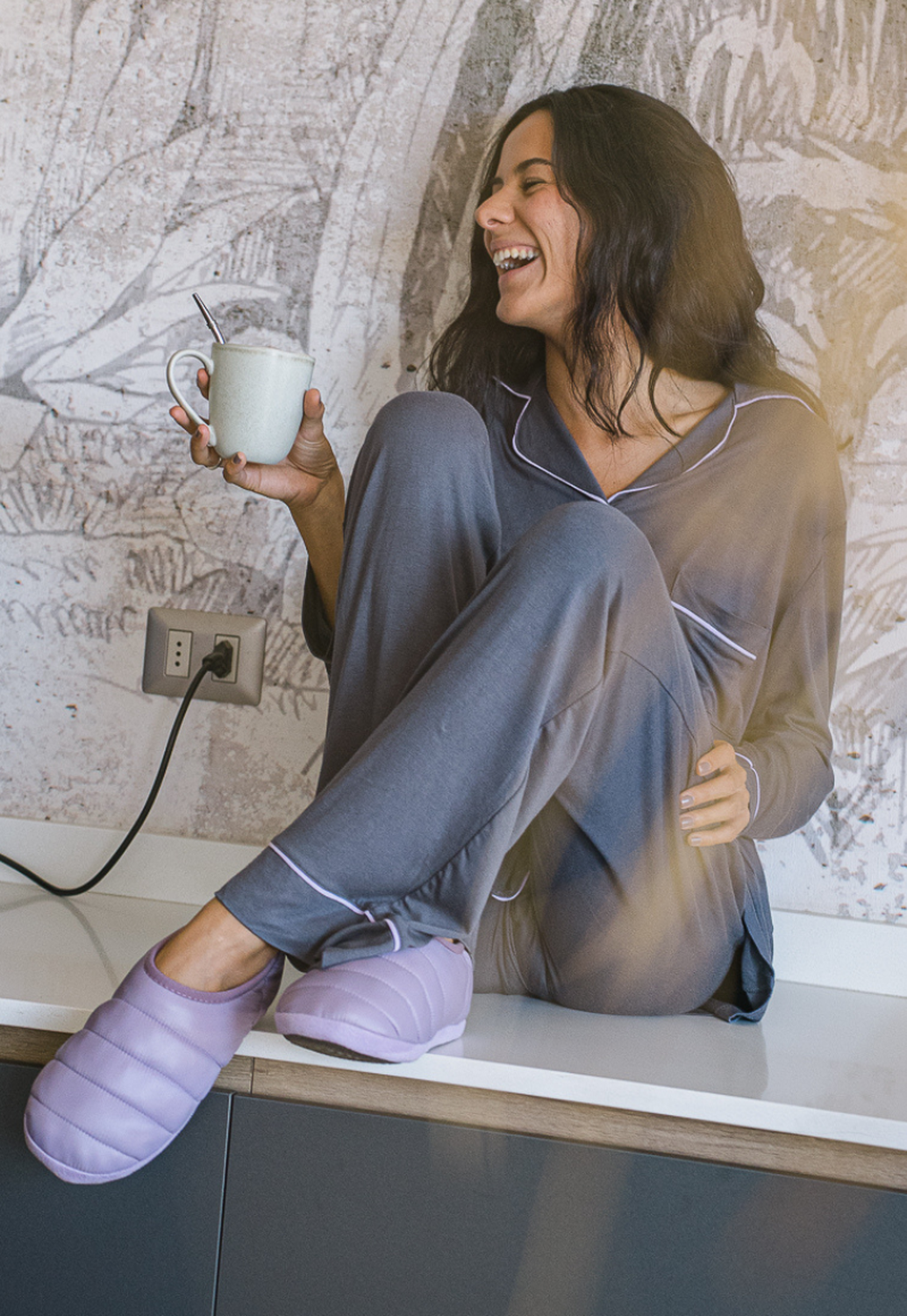 Pantufla Mujer Púrpura Nubba Wappy-3