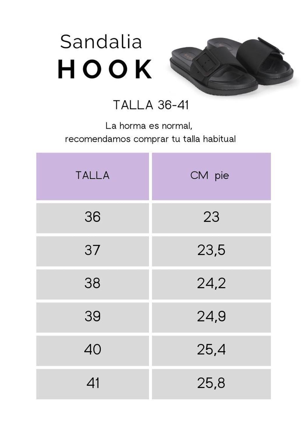 Sandalia Mujer Hook Negra wappy resistente al agua-5