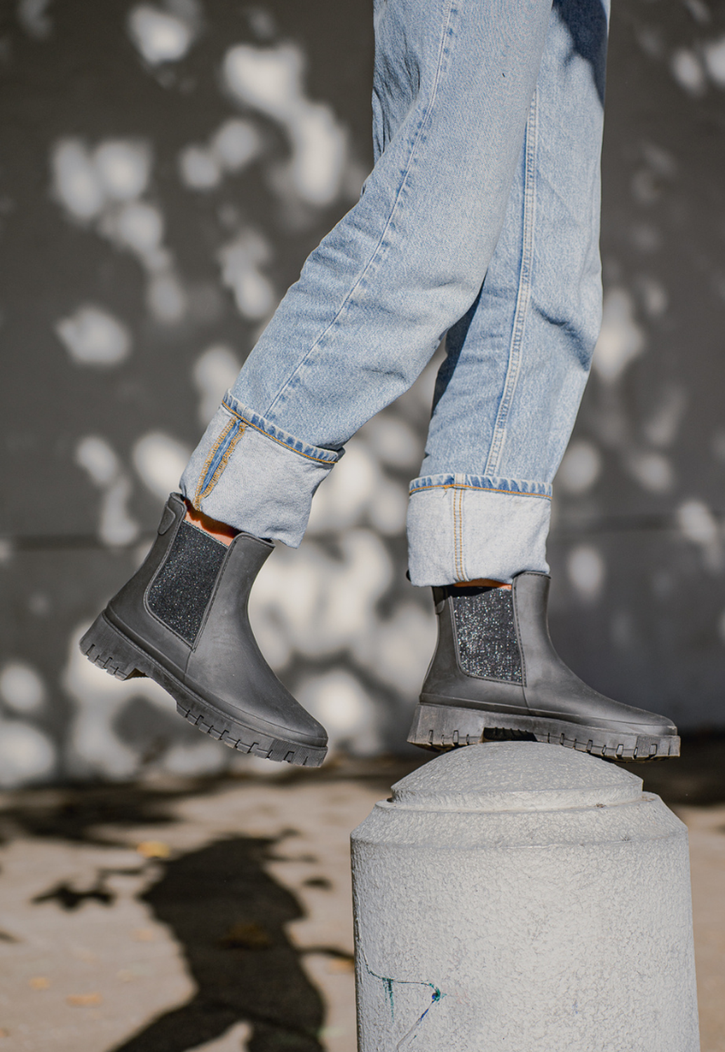 Bota Impremeable de Agua Chelsea Negro Mujer Wappy-5