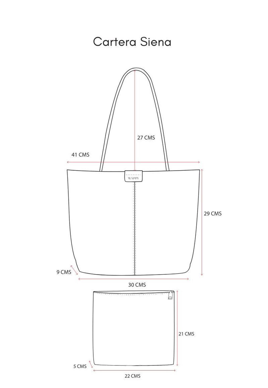 Cartera Tote Mujer Café Moka Siena Wappy-7