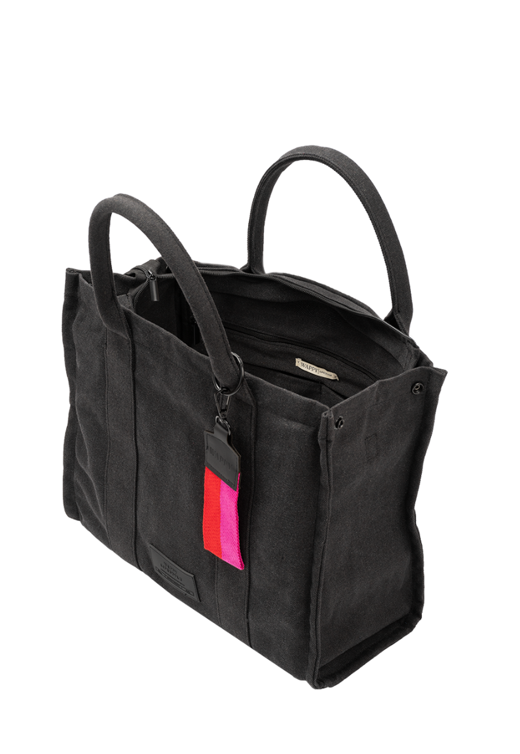 Cartera Tote Negra Vintage Wappy-3