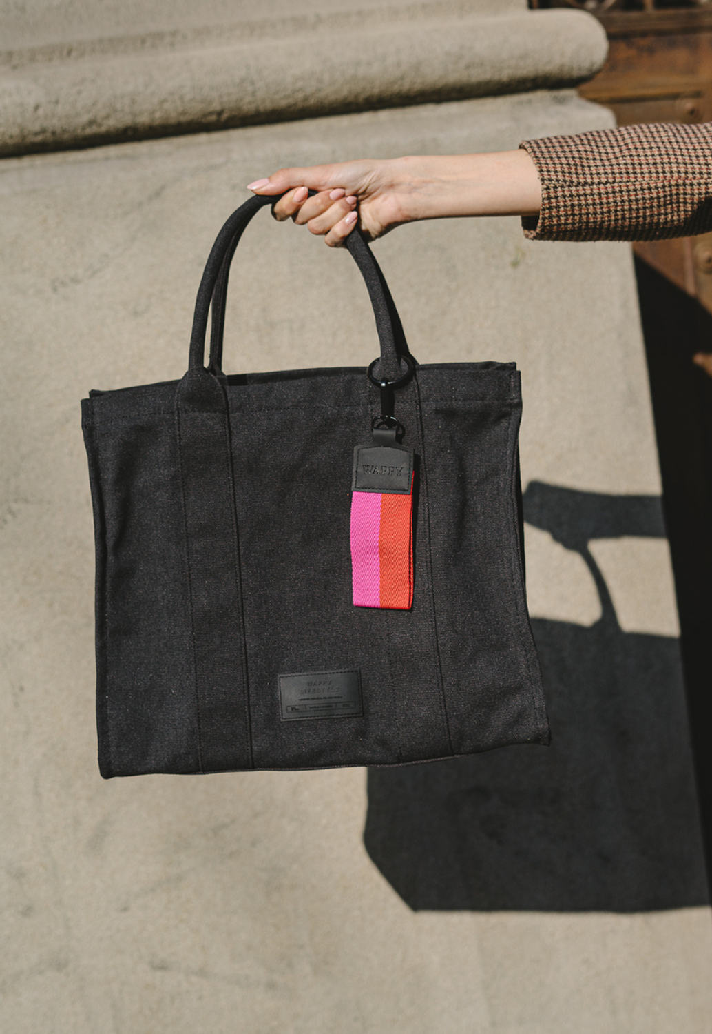 Cartera Tote Negra Vintage Wappy-4