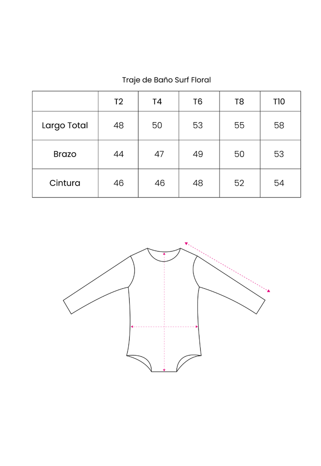 Traje de Baño Niña Wappy Surf Hawaii Azul Manga Larga-5