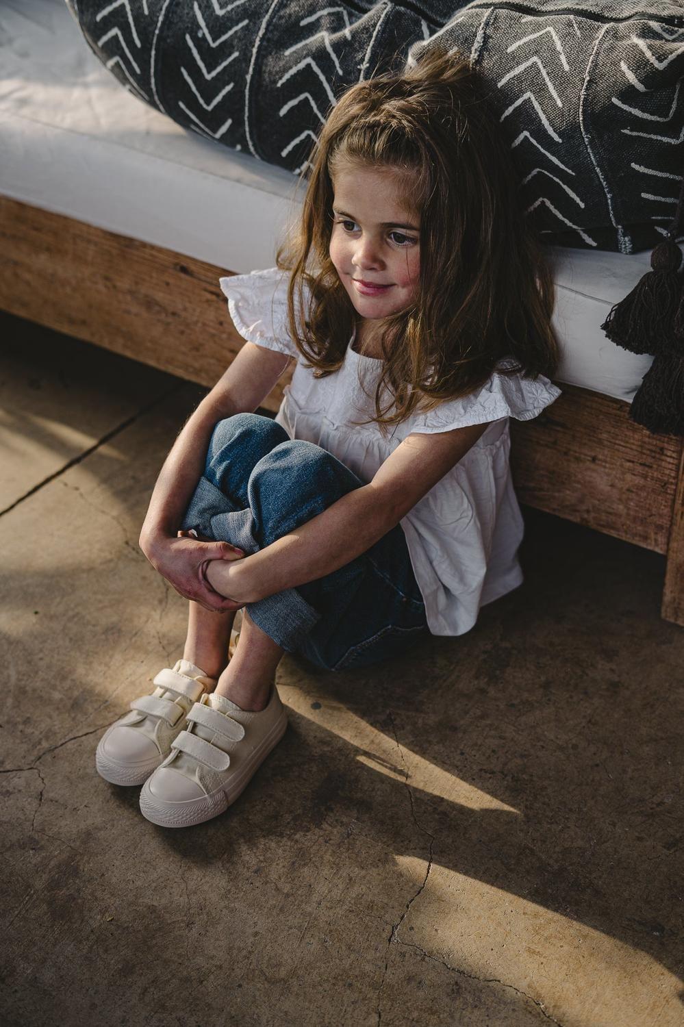 Zapatilla Niño Velcro Blanco Wappy-3