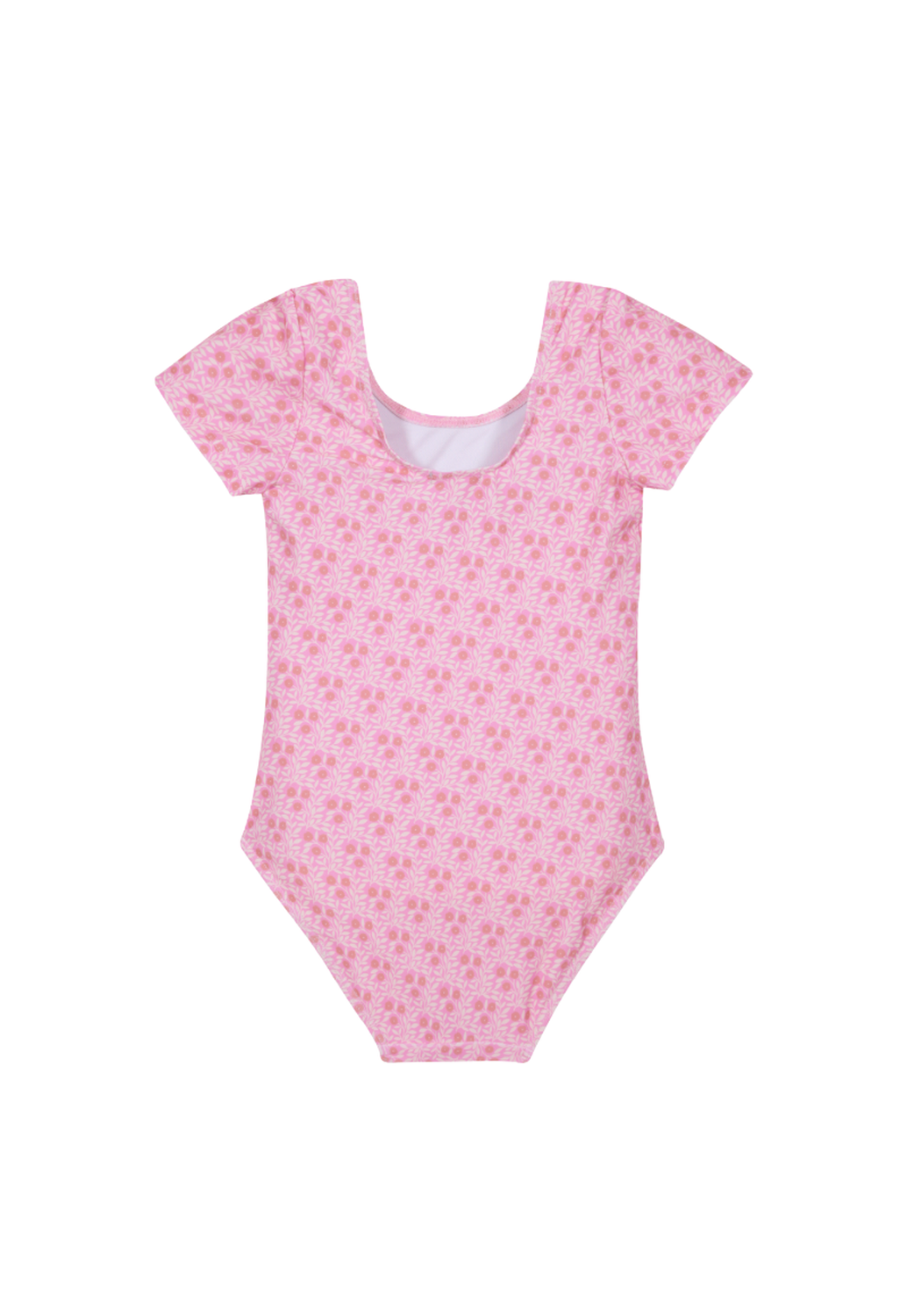 Traje de Baño Niña Wappy Free Manga Corta Floral Rosa Verano-6