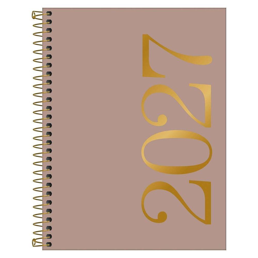 Agenda Ejecutiva Tilibra Espiral Diaria Vanilla M7 2027 Café-0