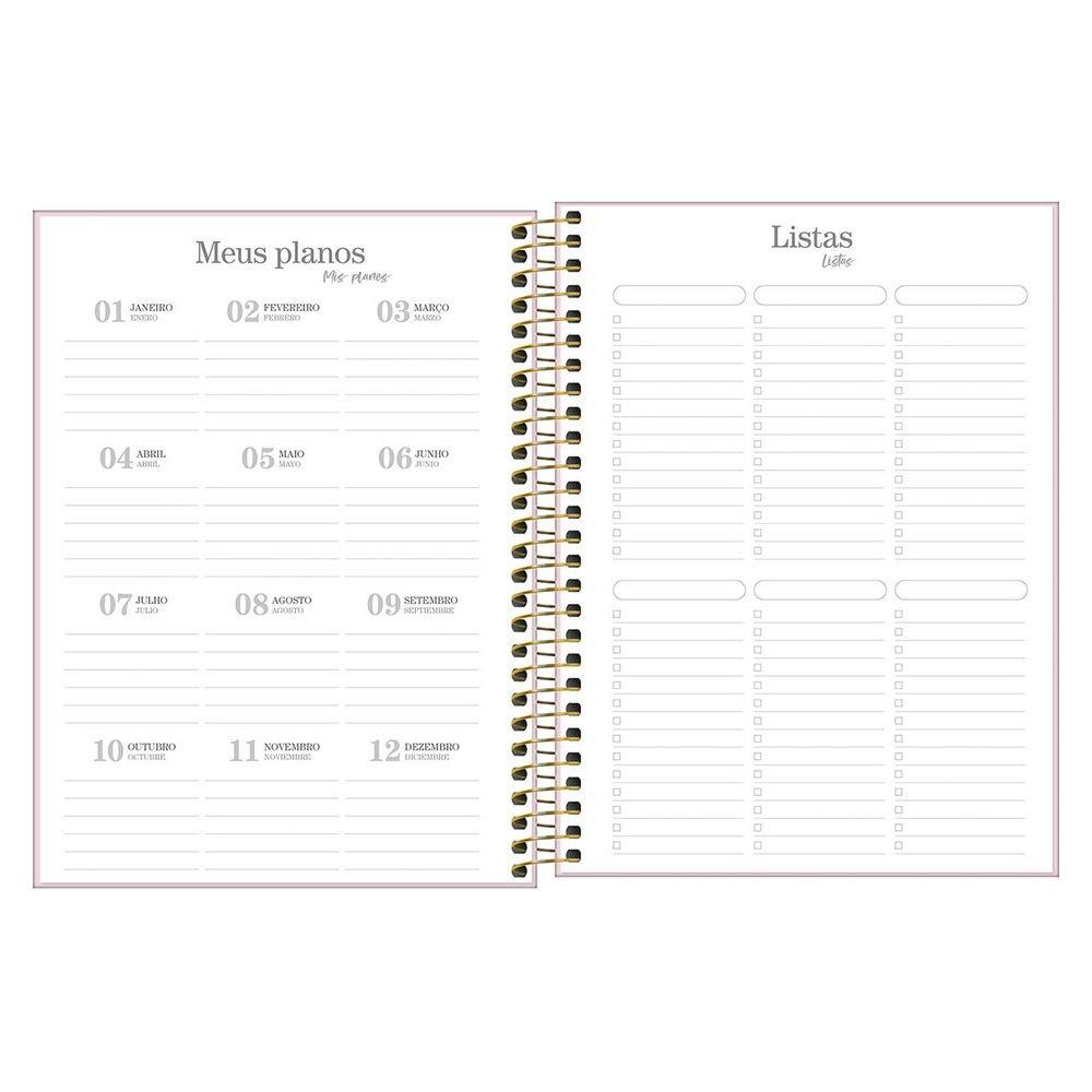 Agenda Ejecutiva Tilibra Espiral Diaria Vanilla M7 2027 Café-2