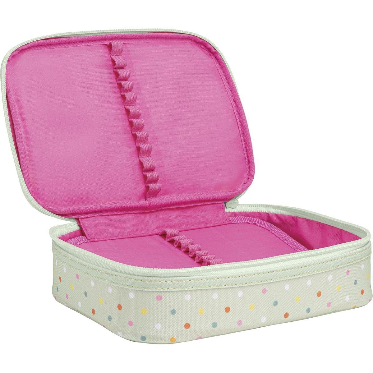 ESTUCHE BOX CAPACIDAD 100 LAPICES ORGANIZADOR FLORAL-2